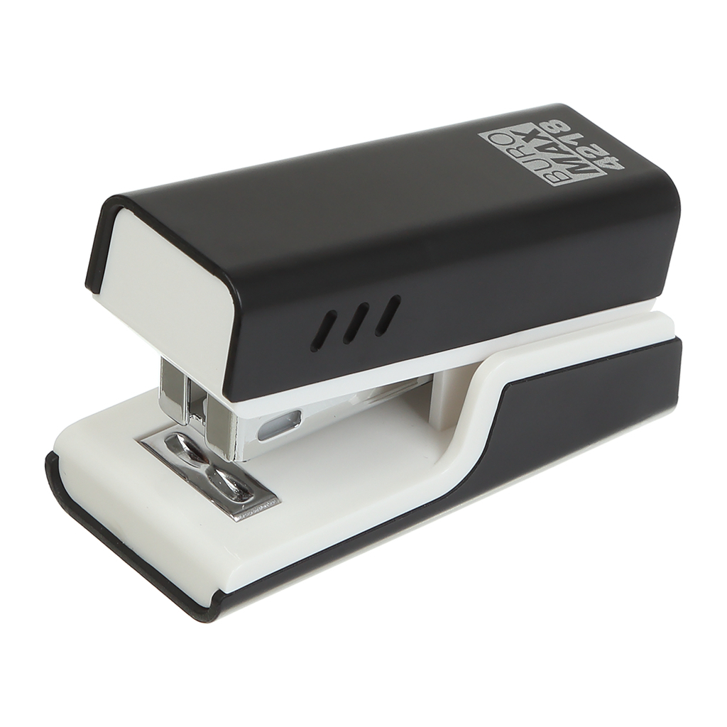 Степлер Buromax пластиковий МІНІ, 20 аркушів, (скоби №24; 26), 67,4 х 32,2 х 43,1 мм, чорний (BM.4218-01) - зображення 2