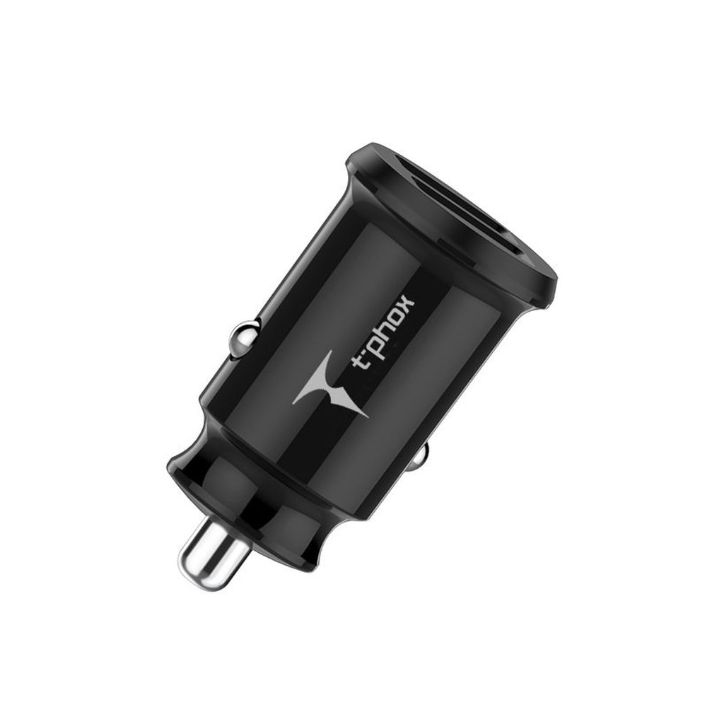 Зарядний пристрій T-Phox Charger Set 2.4A Dual+MicroUSB cable 1.2m (Black) (T-S09 SET M B) - зображення 2