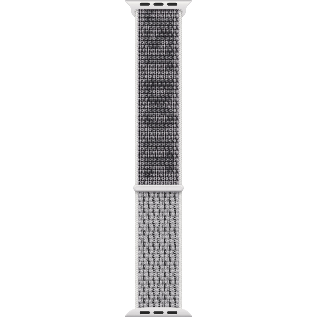 Ремінець до смарт-годинника Apple 45mm Nike Sport Loop Summit White/Black (MPJ03ZM/A) - зображення 2