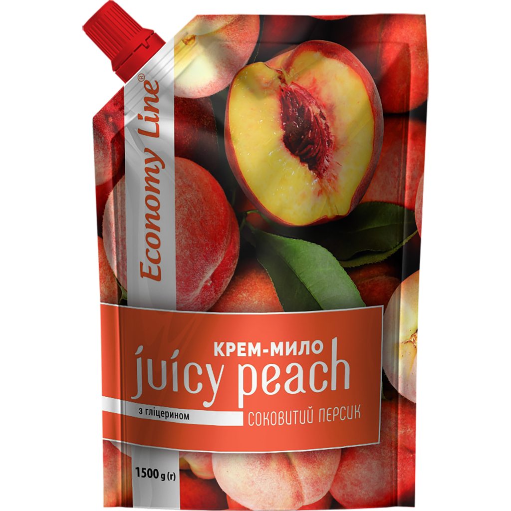 Рідке мило Sama Economy Line Соковитий персик з гліцерином 1500 г (4820270630785) - зображення 1