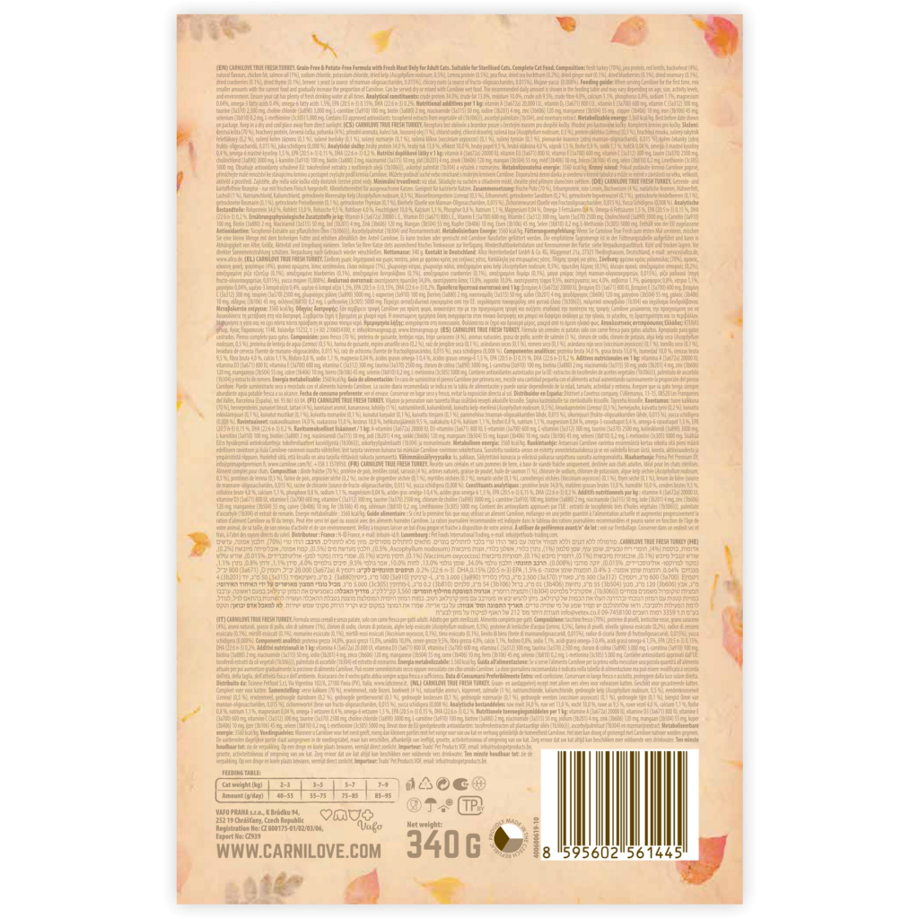 Сухий корм для кішок Carnilove True Fresh Cat Turkey 340 г (8595602561445) - зображення 2