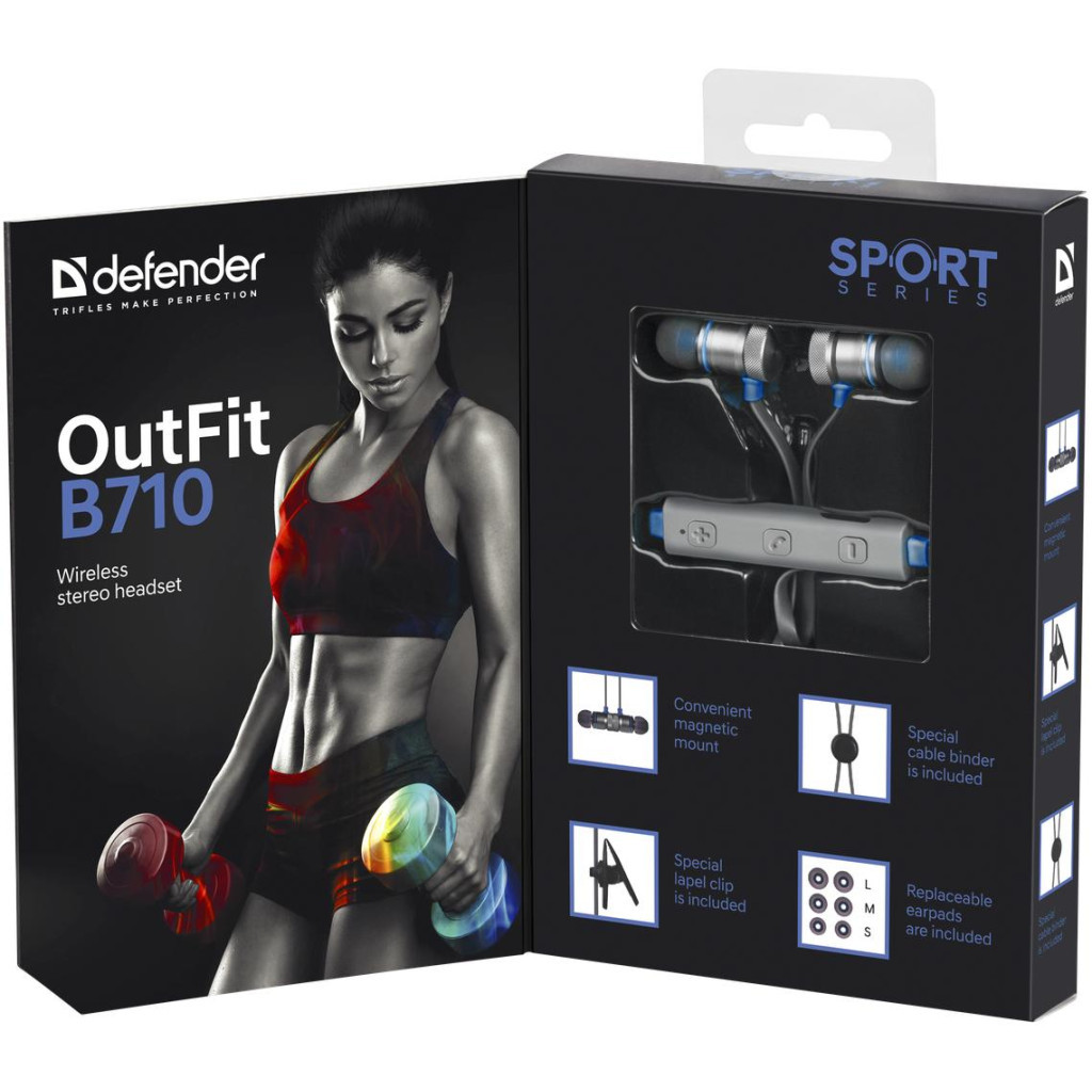 Навушники Defender OutFit B710 Black-Blue (63711) - зображення 9