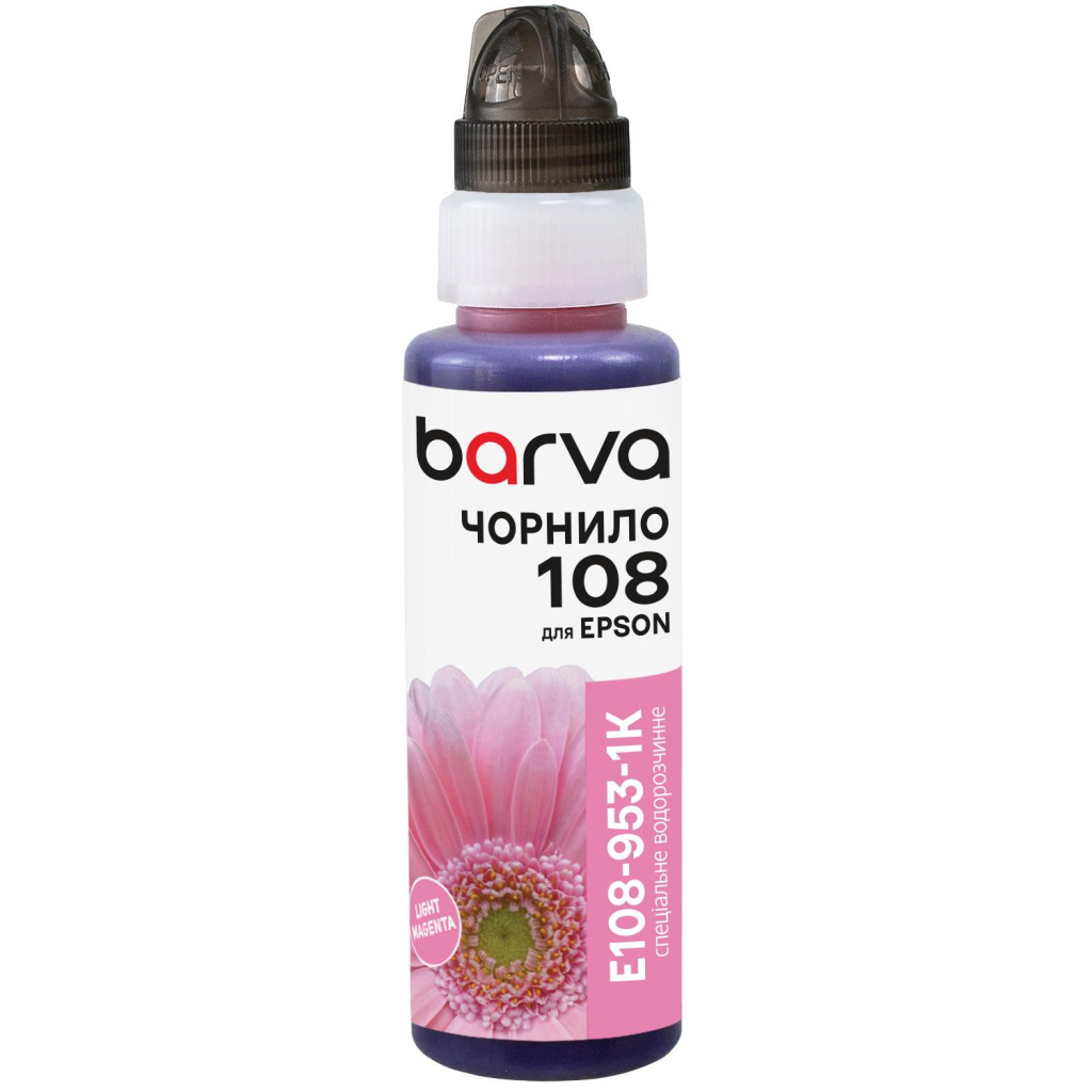 Чорнило Barva Epson 108 100 мл, Light Magenta , флакон OneKey (1K) (E108-953-1K) - зображення 1