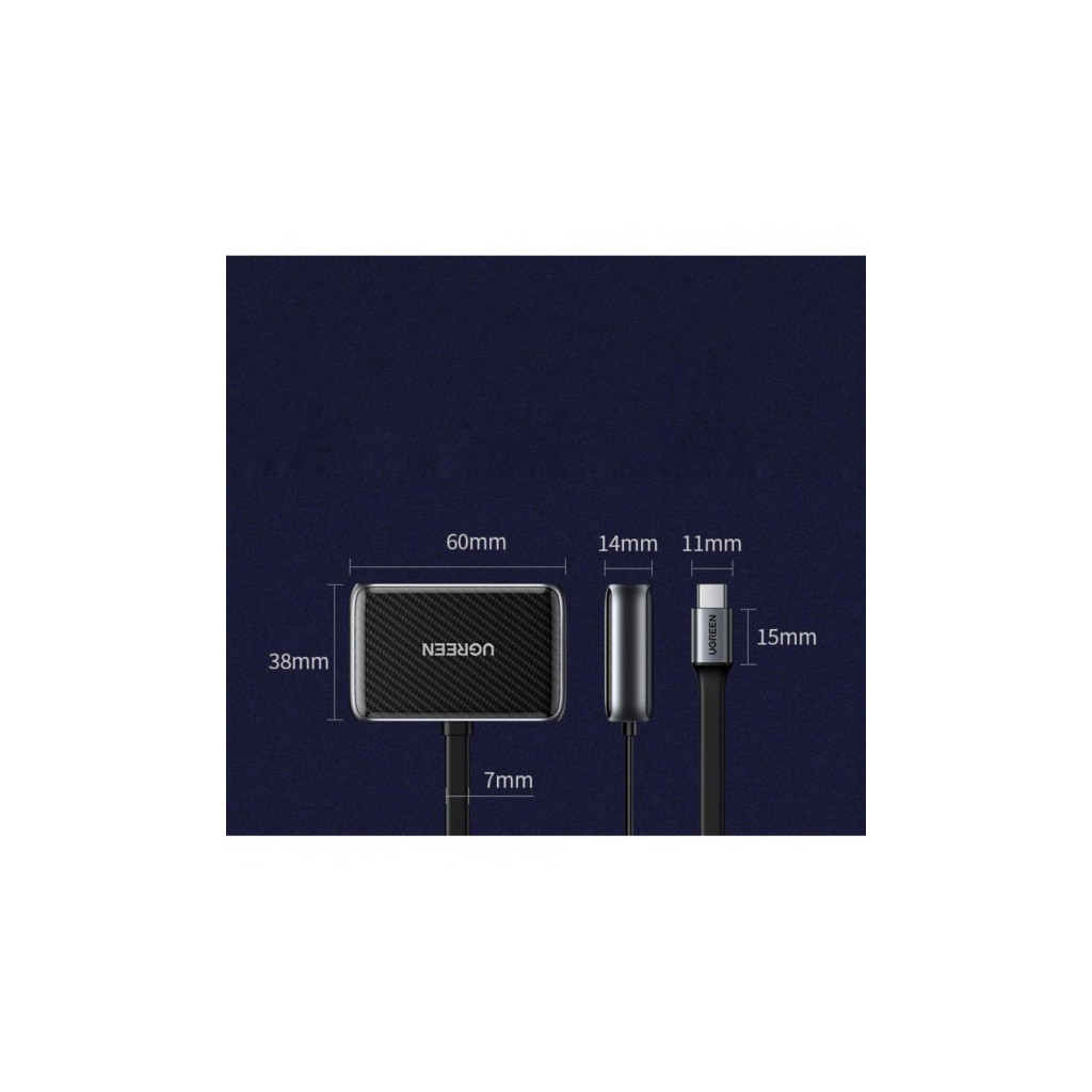 Перехідник USB2.0 to HDMI+VGA (HDMI 1.4b 3D/4K*2K30Hz+VGA 1080P60Hz CM303) black Ugreen (70549) - зображення 3