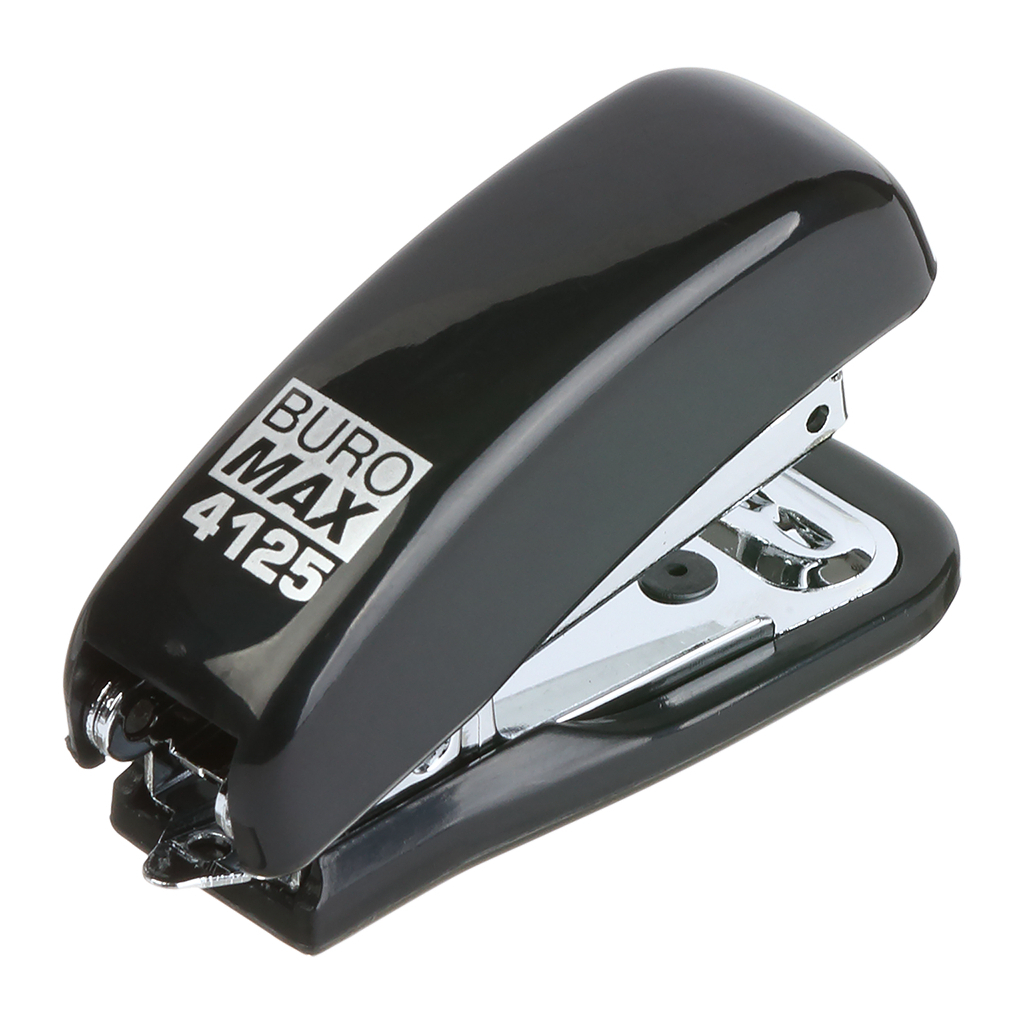 Степлер Buromax пластиковий МІНІ, 10 аркушів, (скоби №10), 61 х 36 х 23 мм, чорний (BM.4125-01) - зображення 2