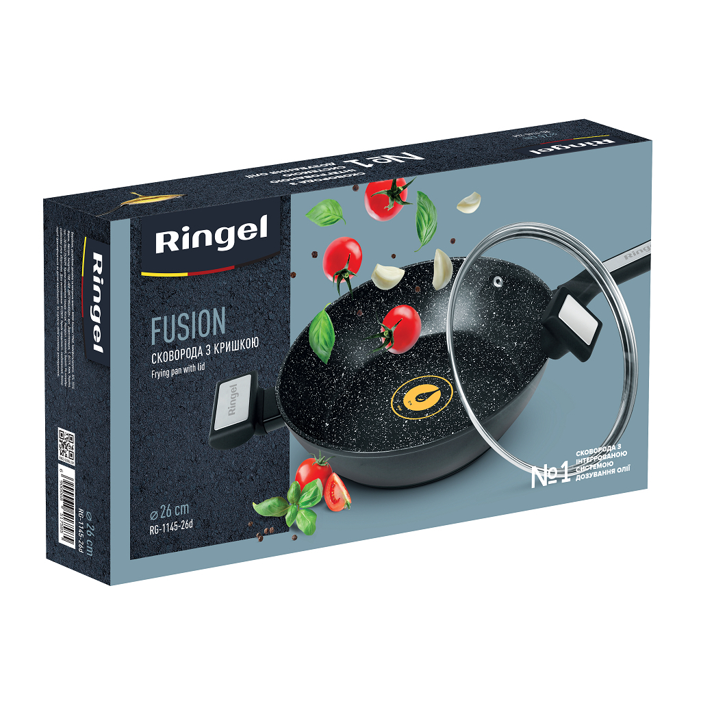 Сковорода Ringel Fusion глибока 26 см з кришкою (RG-1145-26d) - зображення 4