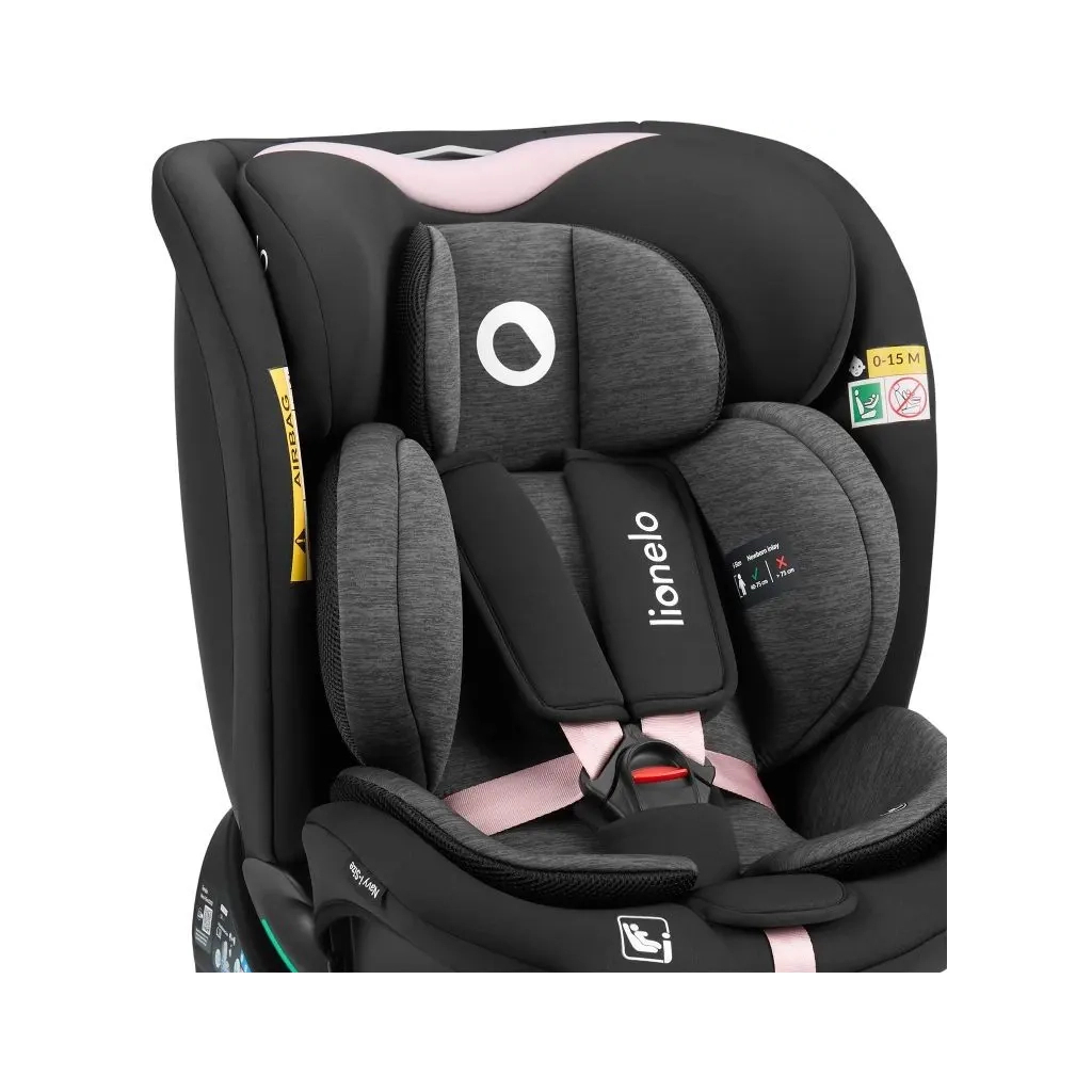 Автокрісло Lionelo Navy I-Size Black Pink (LO-NAVY I-SIZE BLACK PINK) - зображення 7