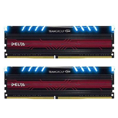 Модуль пам'яті для комп'ютера DDR4 32GB (2x16GB) 2400 MHz Delta Blue LED Team (TDTBD432G2400HC15BDC01) - зображення 1