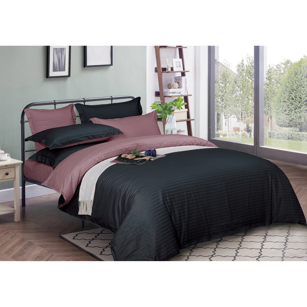 Підковдра MirSon Satin Stripe 30-0021 + 30-0008 Dorimel 143х210 см (2200005268018) - зображення 1