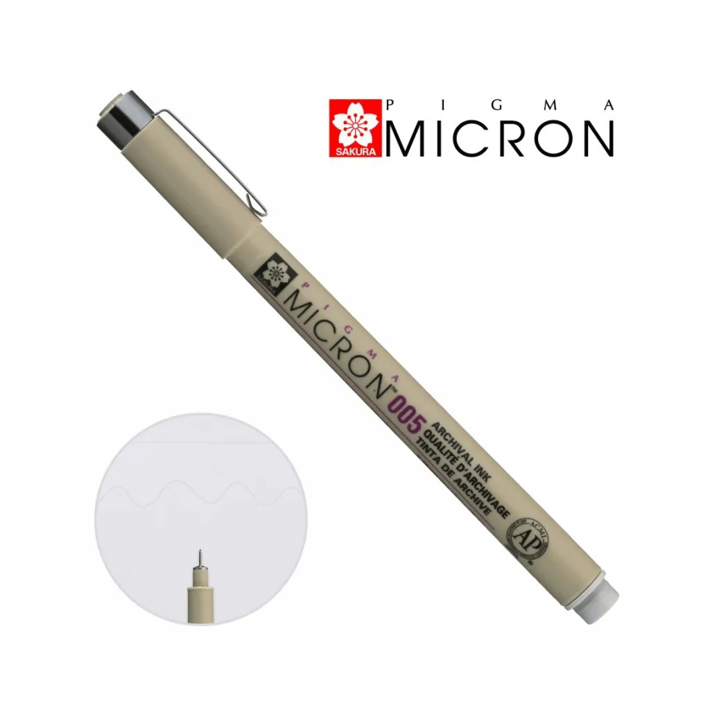 Лайнер Sakura Pigma Micron (0.05) 0,2мм світло Сірий (084511332881) - picture 4