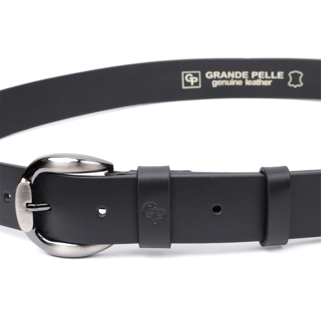 Ремінь Grande Pelle Під джинси з натуральної шкіри Чорний (11691) - зображення 5