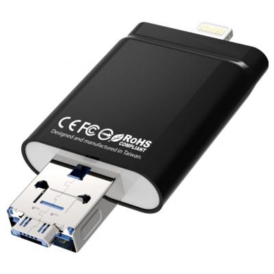 USB флеш накопичувач PhotoFast 128GB i-Flashdrive EVO Plus USB3.0-microUSB/Lightning (EVOPLUS128GBU3) - зображення 4