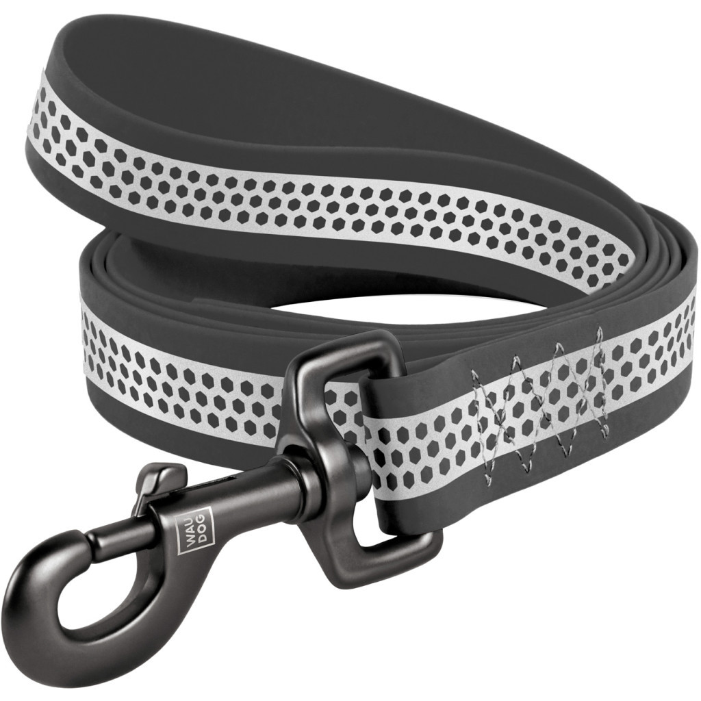 Повідець для собак WAUDOG Waterproof світловідбивний S Ш 15 мм Д 122 см сірий (260311) - зображення 1