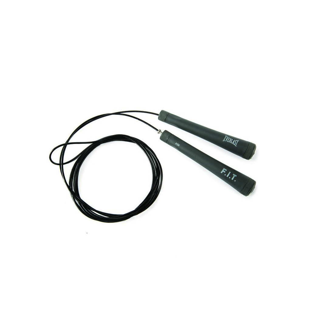 Скакалка Everlast Weighted Deluxe Speed Pore 833630-70-8 Чорна 335 см (009283585471) - зображення 1