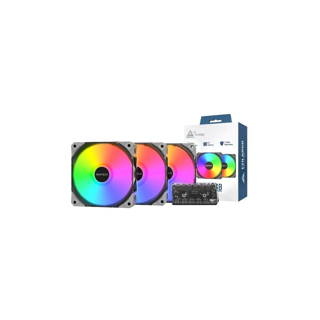 Кулер до корпусу MONTECH E28 ARGB 3 PACK (B) - зображення 1