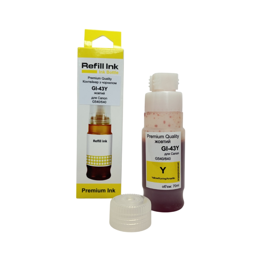 Чорнило Premium Quality Canon GI-43 70мл Yellow 4689C001 (70264932) - зображення 1