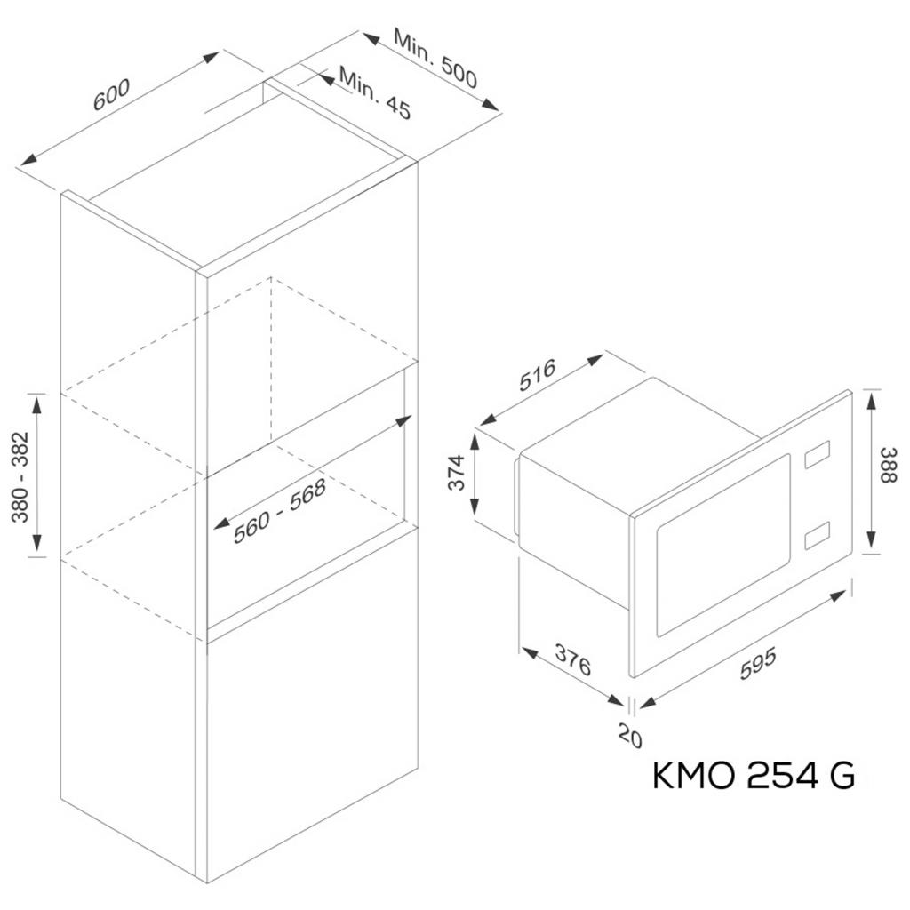 Мікрохвильова піч Kernau KMO 254 G W - изображение 2
