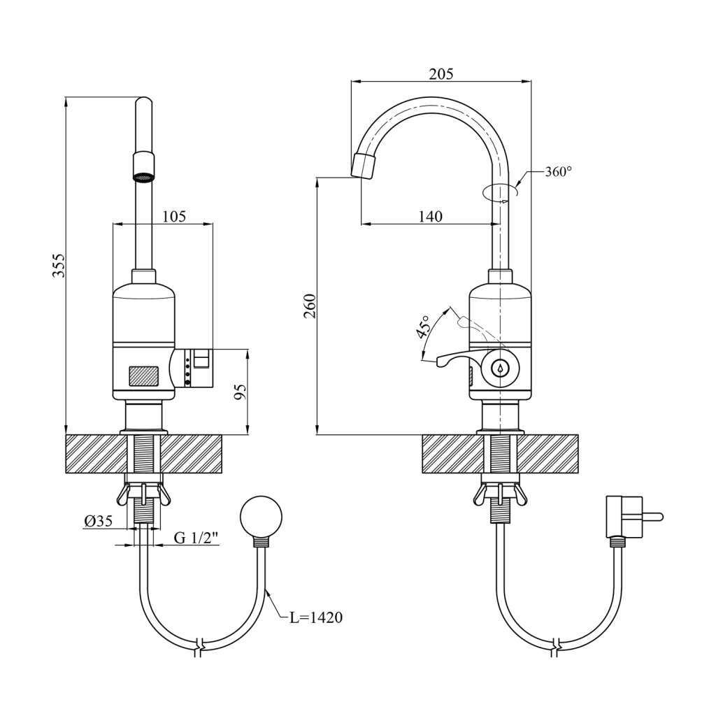 Проточний водонагрівач Kroner Volt-CW090 (CV014407) - зображення 5