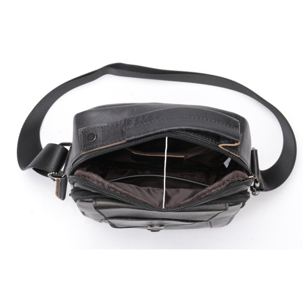 Сумка Vintage Зі щільної шкіри Чорна (14995) - зображення 12