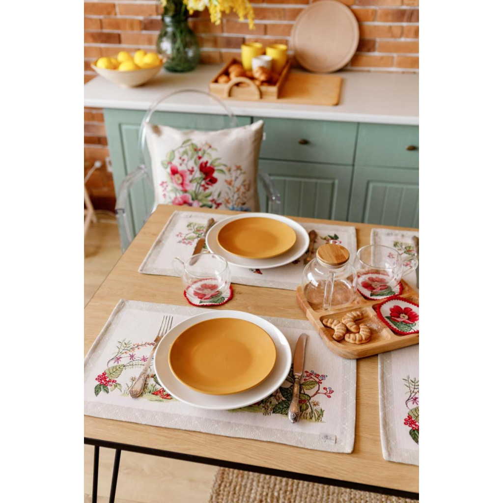 Наволочка Прованс гобеленова декоративна Букет квітів 45х45 см (034211) - зображення 6