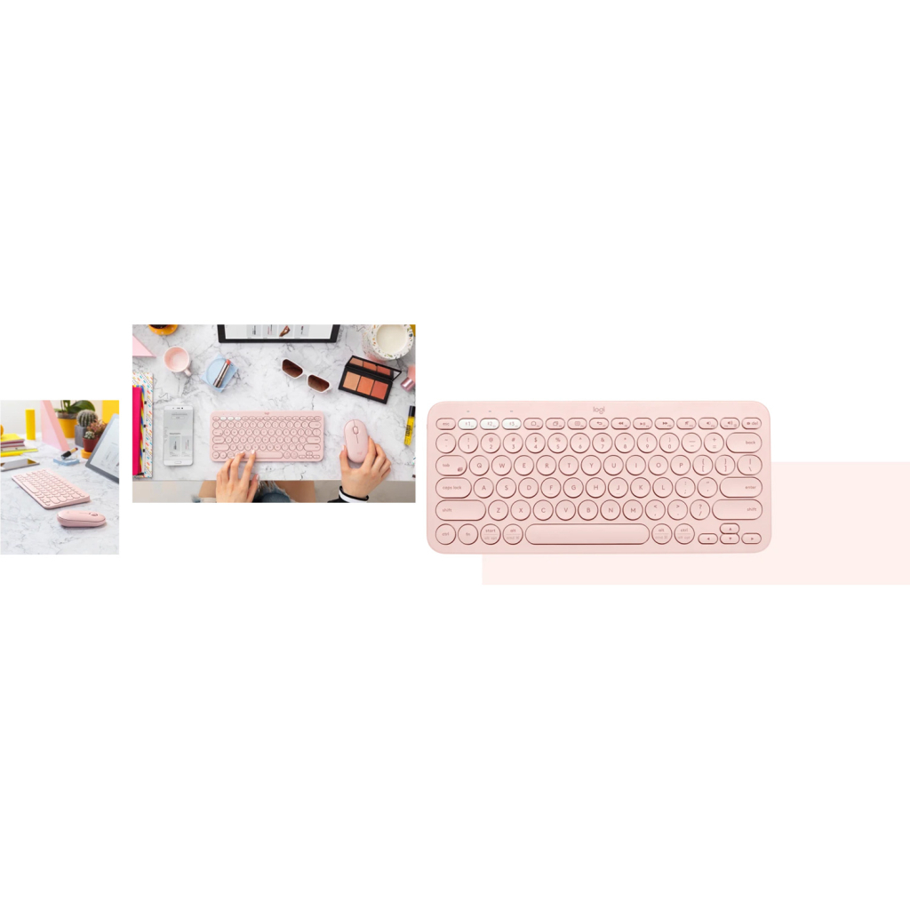 Клавіатура Logitech K380s Multi-Device Bluetooth UA Rose (920-011853) - зображення 6