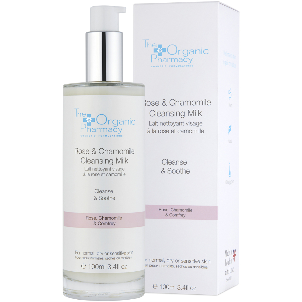 Молочко для вмивання The Organic Pharmacy Rose & Chamomile Cleansing Milk для чутливої шкіри 100 мл (5060063490045) - зображення 1