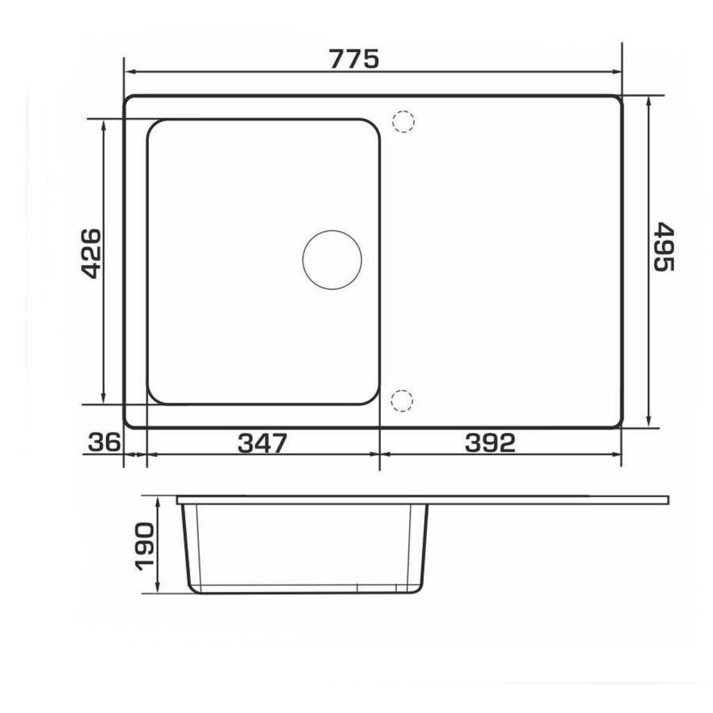 Мийка кухонна GRANADO VIGO black shine (gr1401) - зображення 6