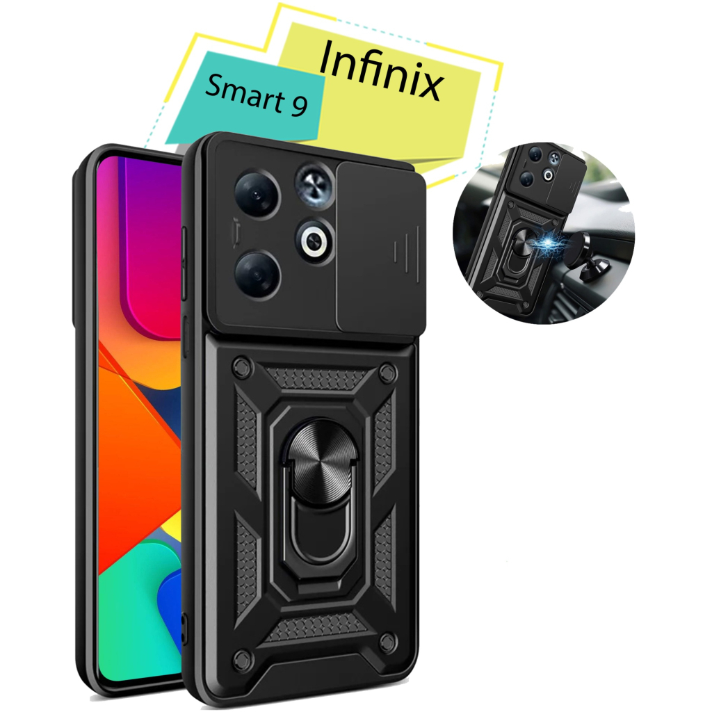 Чохол до мобільного телефона BeCover Military Infinix Smart 9 (X6532) Black (713049) - зображення 1