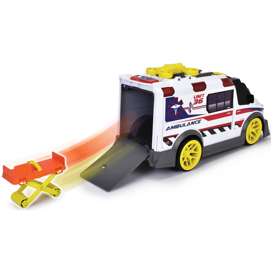 Спецтехніка Dickie Toys Функціональний автомобіль Швидка допомога з аксесуарами зі звуком та світловими ефектами 41 см (3307003) - зображення 8