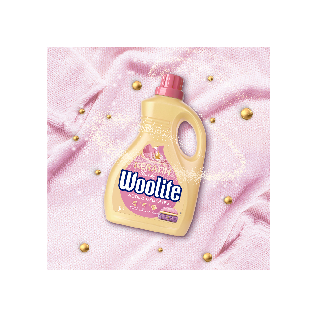 Гель для прання Woolite Для вовни та делікатних тканин З кератином 1.8 л (5900627090468) - зображення 3