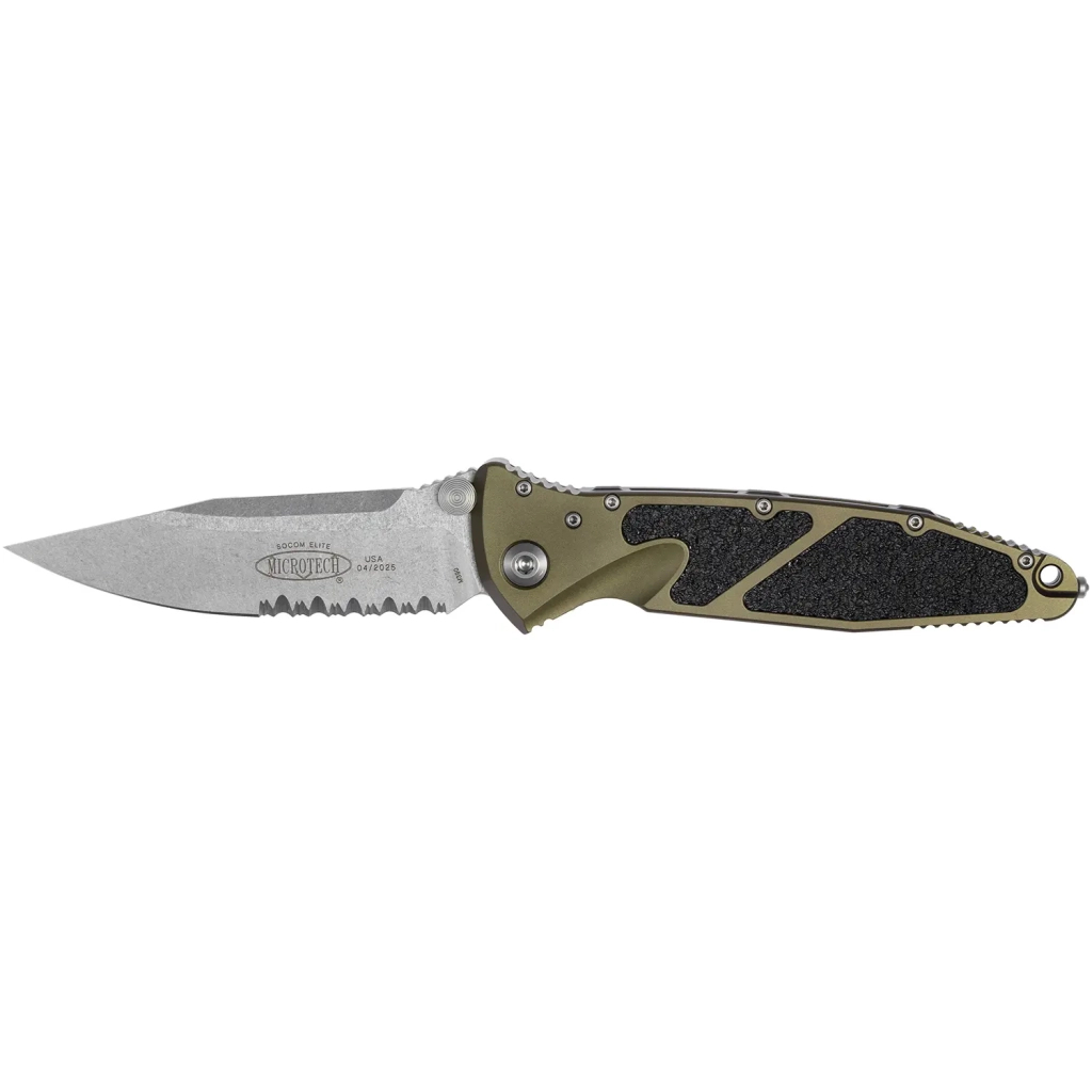 Ніж Microtech Socom Elite Drop Point PS Stonewash OD Green (160-11OD) - зображення 1