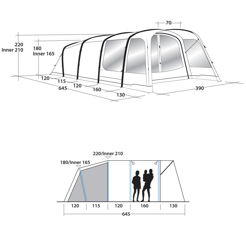 Намет Outwell Avondale 6PA Blue (928270) - зображення 7