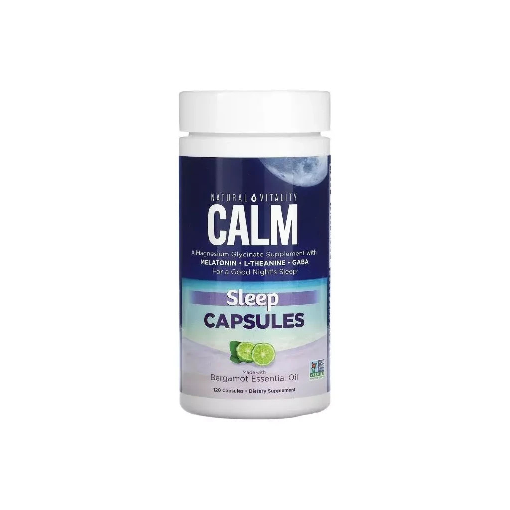 Мінерали Natural Vitality Спокійний сон з ефірною олією бергамота, CALM, Sleep Capsules wi (PTG-04361) - зображення 1