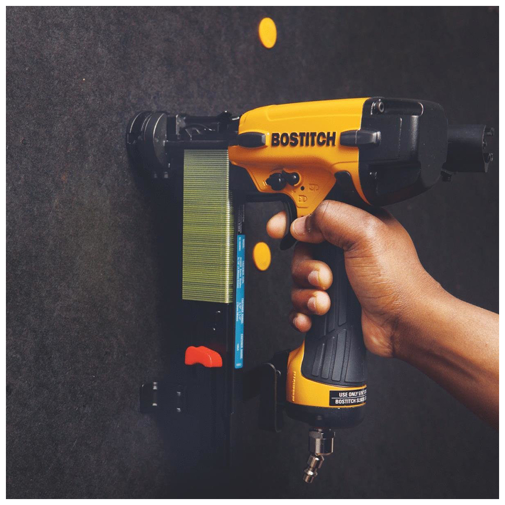 Степлер будівельний Bostitch пневматичний, тип кріплення SL, довжина 19-38 мм та шайби SB-CAPS (SL1838BC-E) - зображення 7
