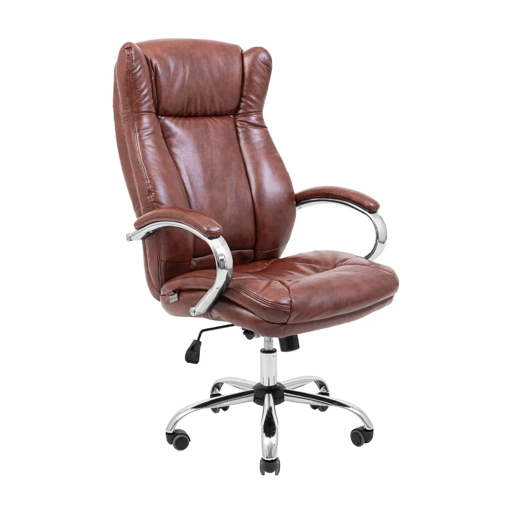 Офісне крісло Richman Сенатор Хром М-2 (Anyfix) Коричневе (IM0000019) - зображення 1