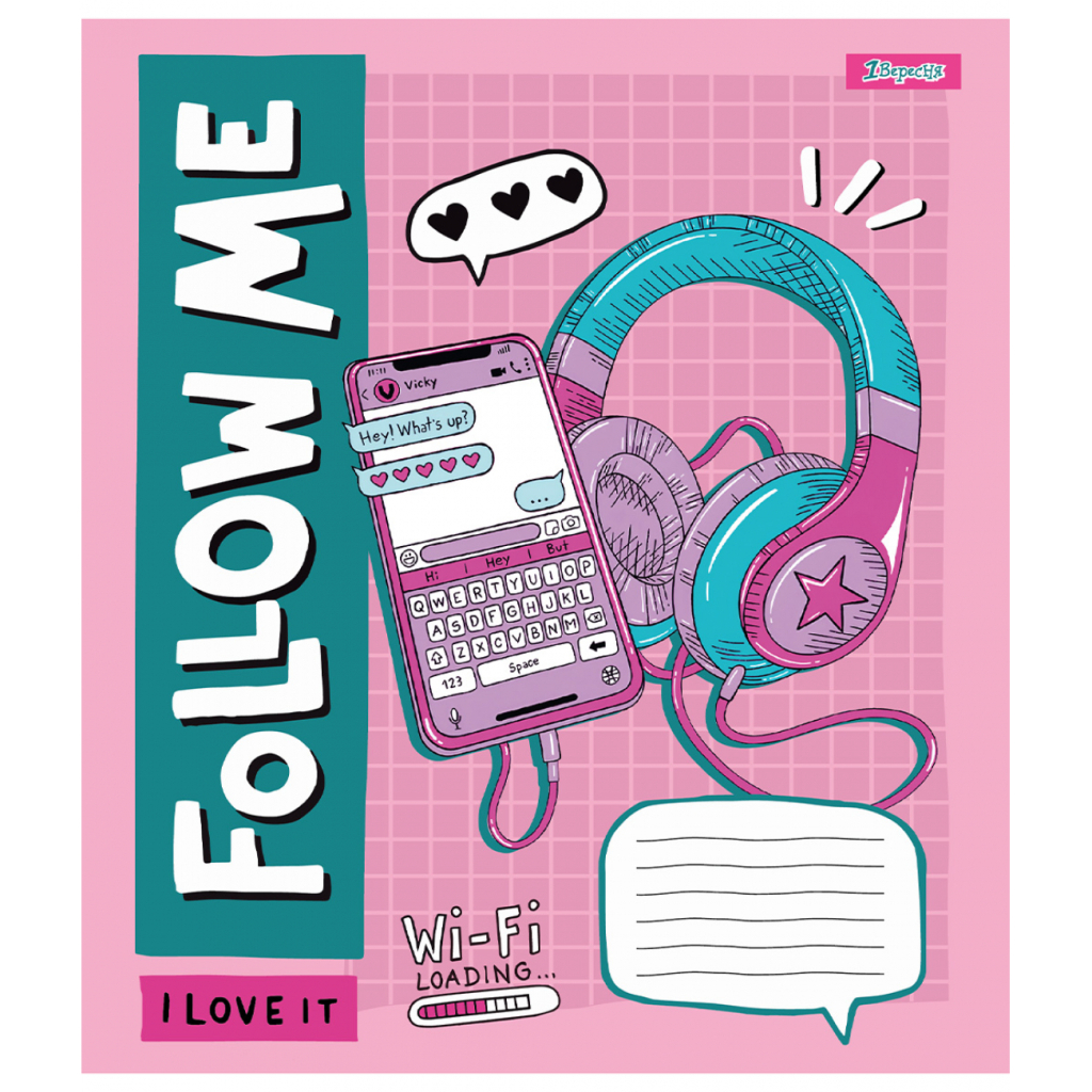 Зошит 1 вересня Follow me А5 24 аркушів клітинка (767276) - зображення 6