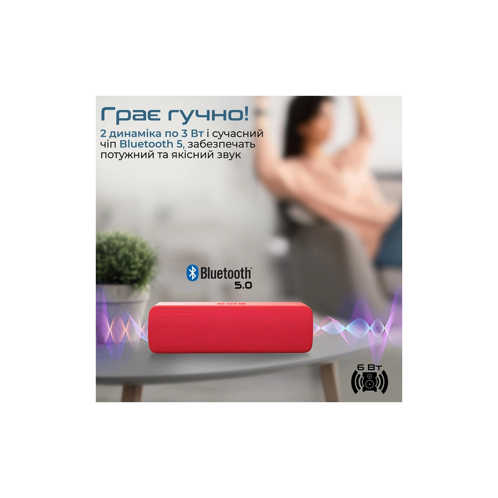 Акустична система Promate Capsule-2 Red (capsule-2.red) - зображення 3