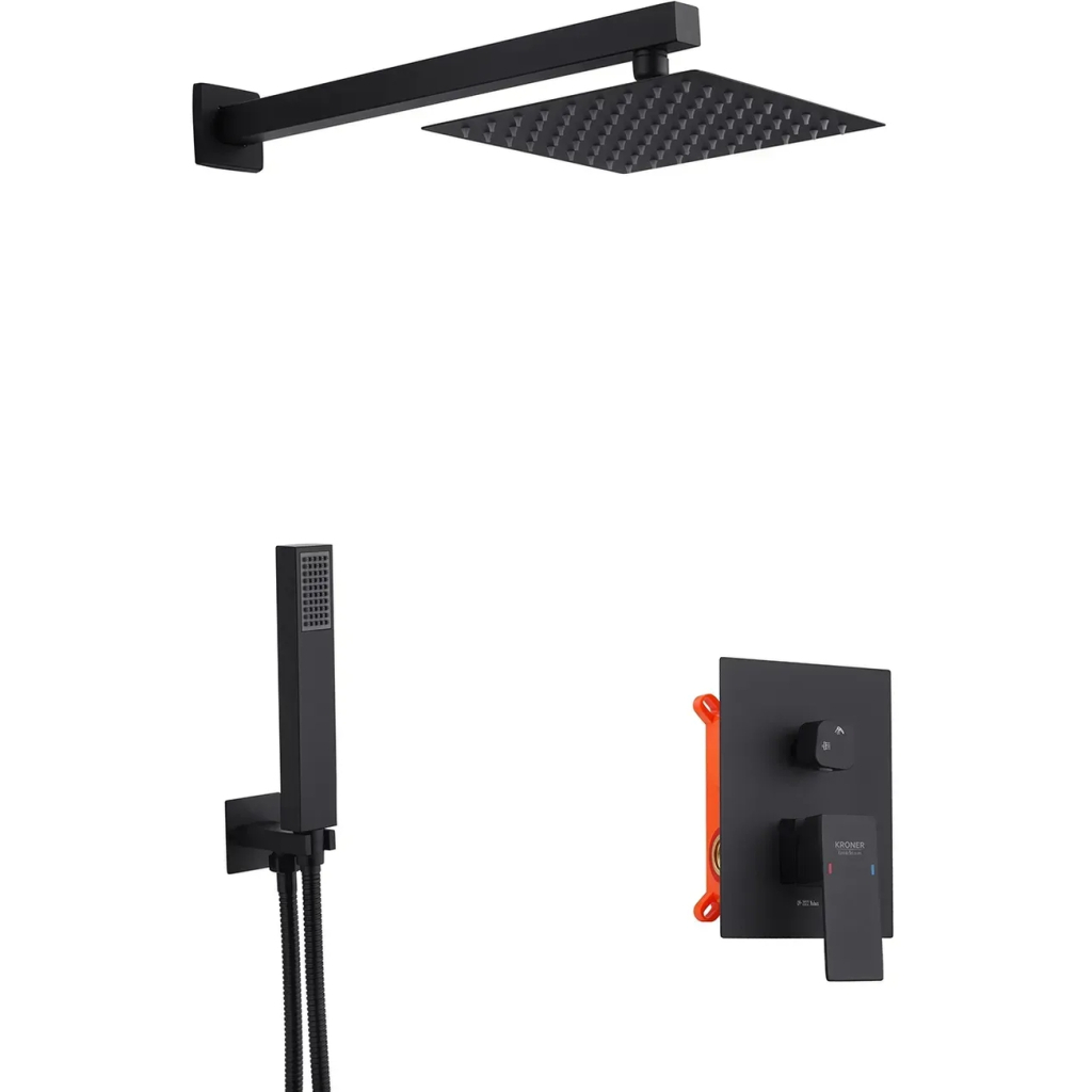 Душовий гарнітур Kroner Kubus-SCH082 + змішувач Edelstahl Kubus-SCH010-3 (CVS30178) - picture 5