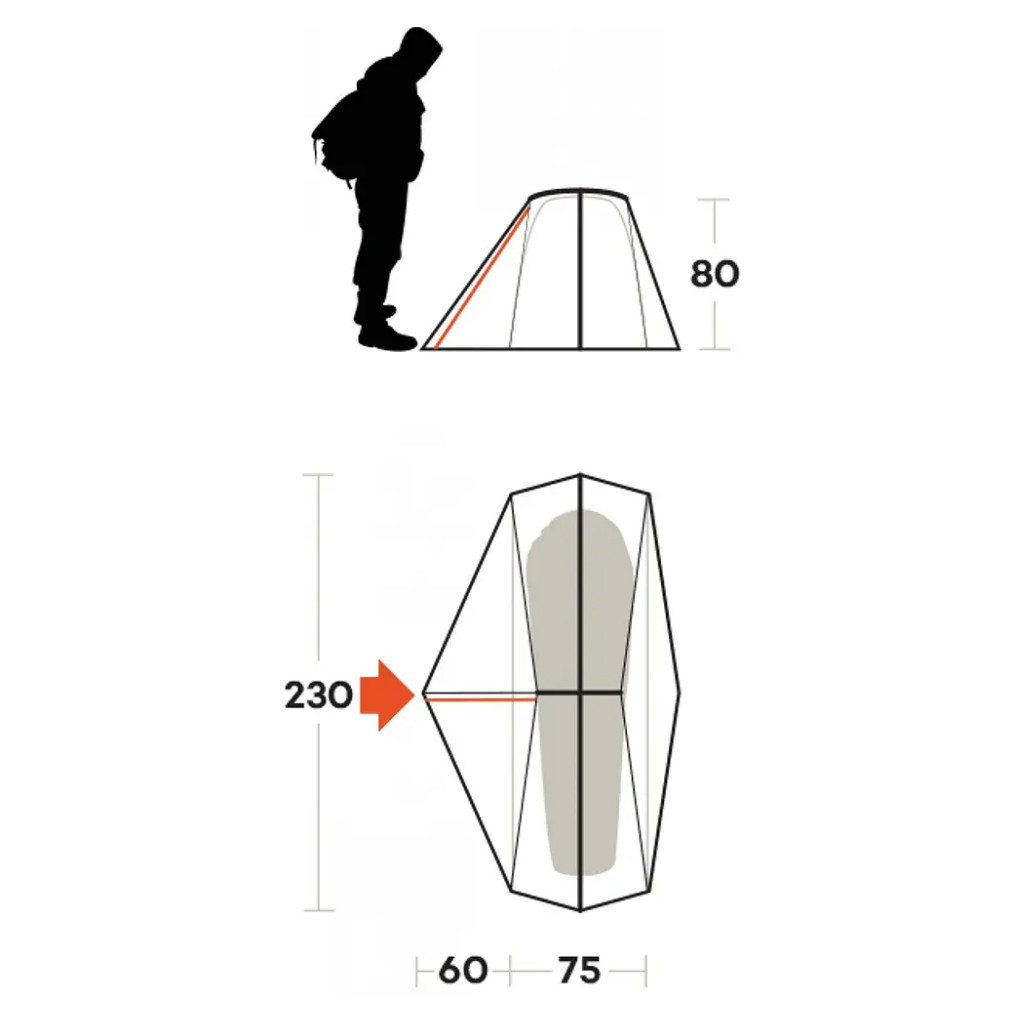 Намет Ferrino Grit 1 Olive Green (91210MOOFR) (929602) - зображення 3