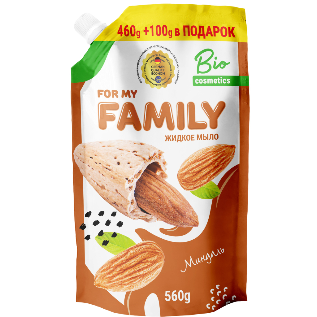 Рідке мило Family 2K Мигдаль 560 г (4260637721839) - зображення 1