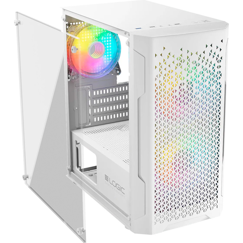 Корпус Logic concept ARAMIS MESH+GLASS ARGB fans 3x120mm WHITE (AM-ARAMIS-20-0000000-0002) - зображення 11