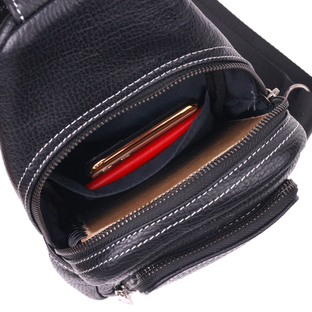 Сумка Vintage Через плече з натуральної шкіри Чорна (21284) - зображення 6