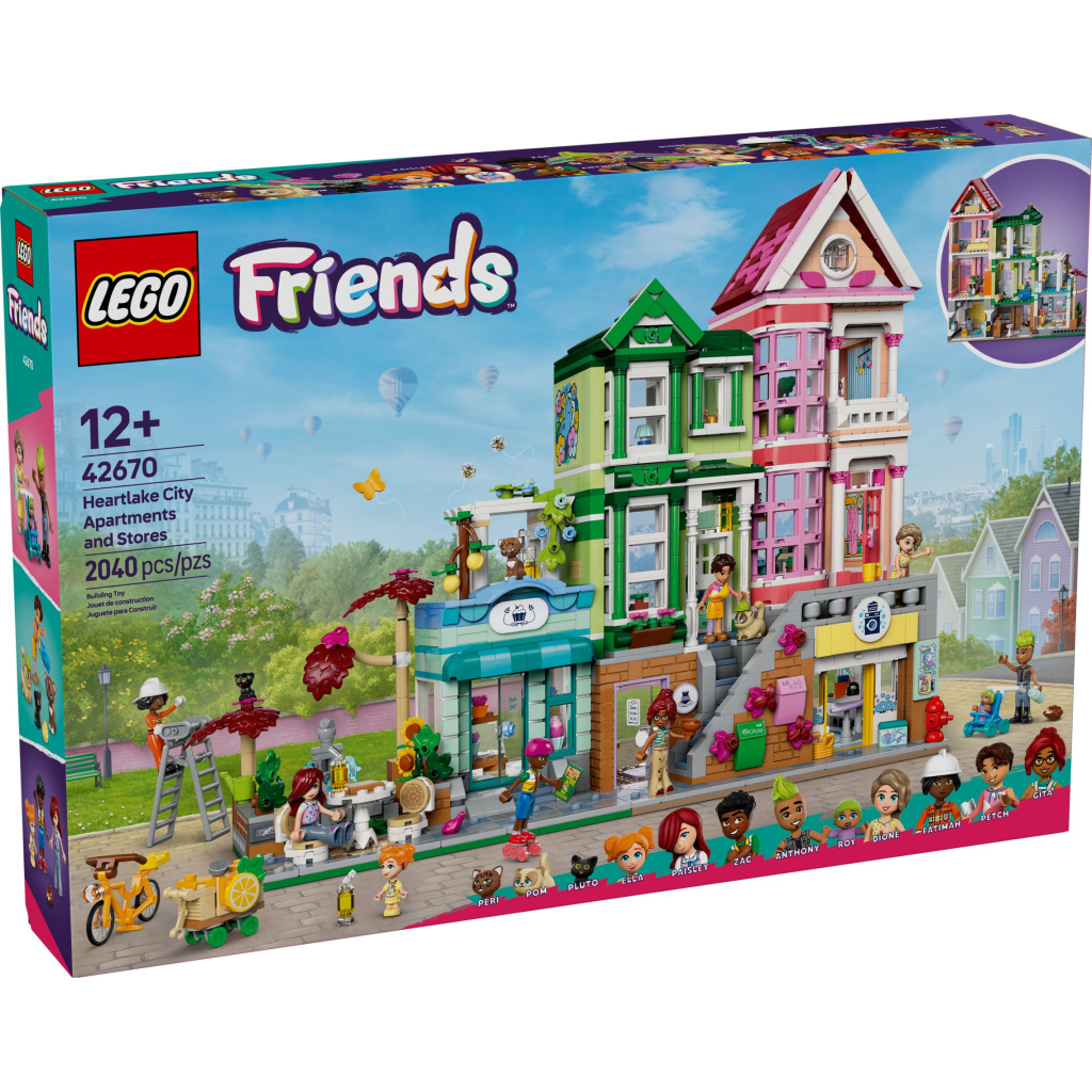 Конструктор LEGO Friends Хартлейк-Сіті. Квартири і крамниці (42670) - зображення 1