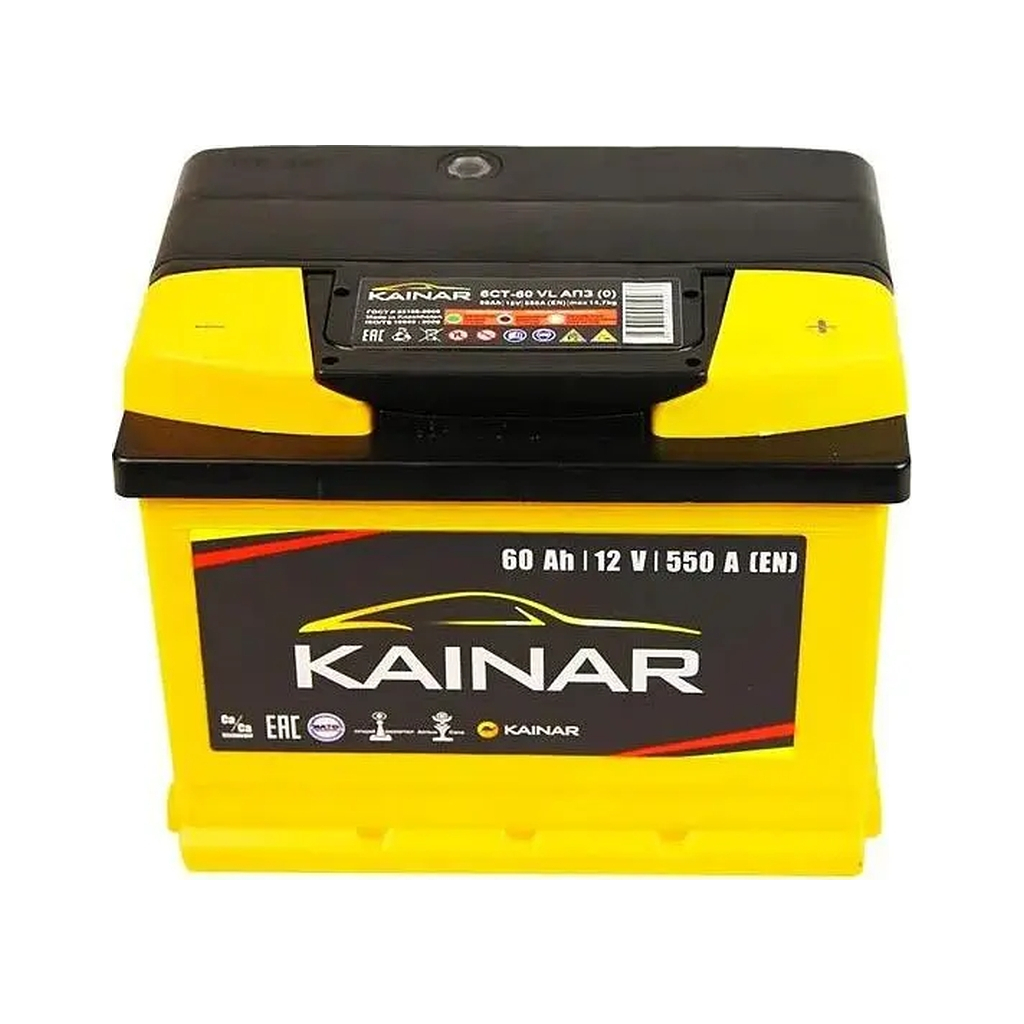 Акумулятор автомобільний KAINAR STANDART 60Ah (+/-) (550EN) (060 261) - зображення 2