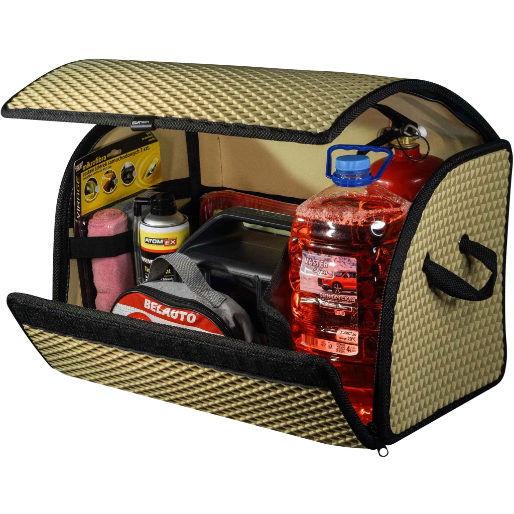 Сумка-органайзер EVAtech M-PRO 32x50x30 см. Ромб бежевий з чорним кантом (BS13642OM3RIB) - зображення 4