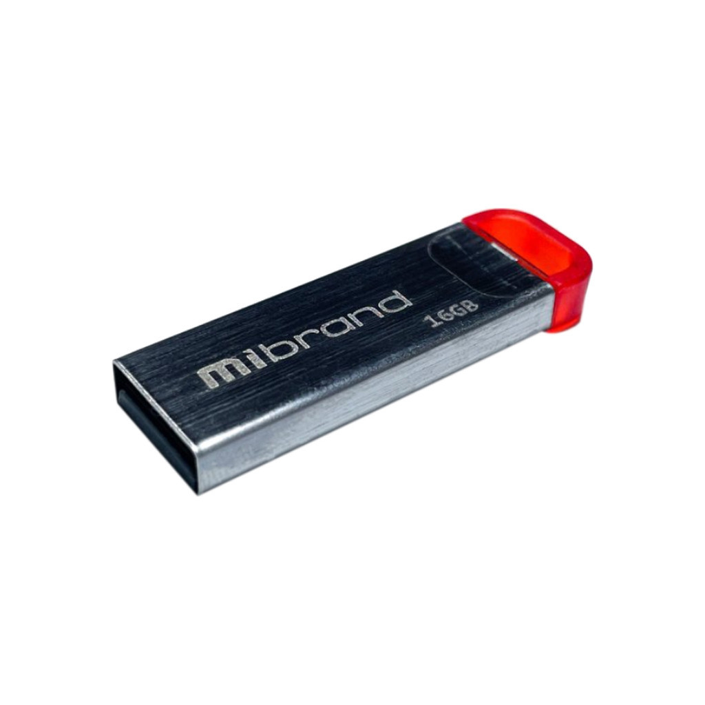USB флеш накопичувач Mibrand 16GB Falcon Silver-Red USB 2.0 (MI2.0/FA16U7R) - изображение 1