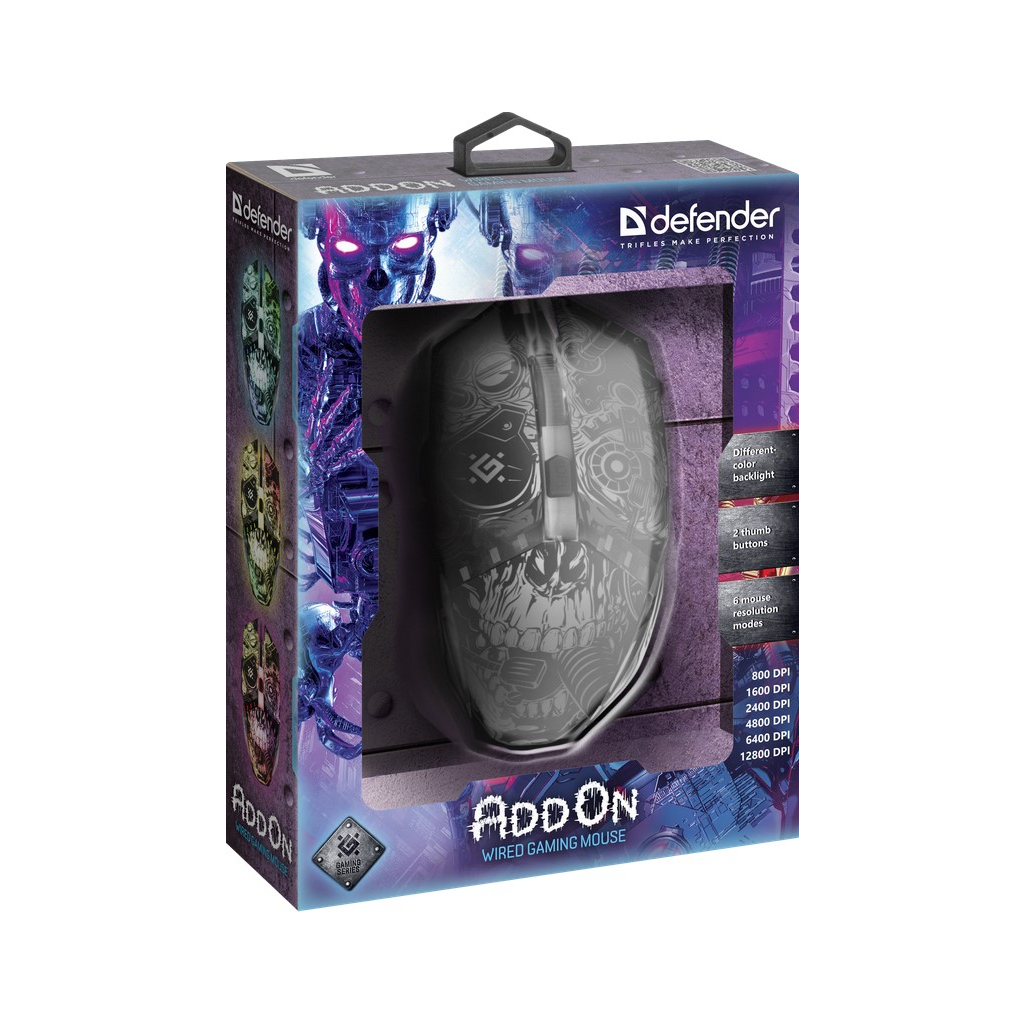 Мишка Defender AddOn GM-702L USB Black (52702) - зображення 3