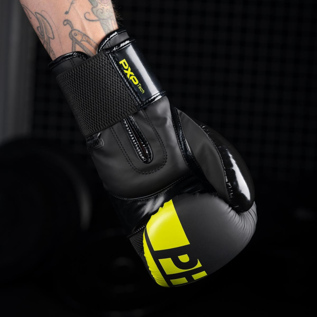 Боксерські рукавички Phantom APEX Elastic Neon Black/Yellow 14oz (PHBG2300-14) - зображення 6