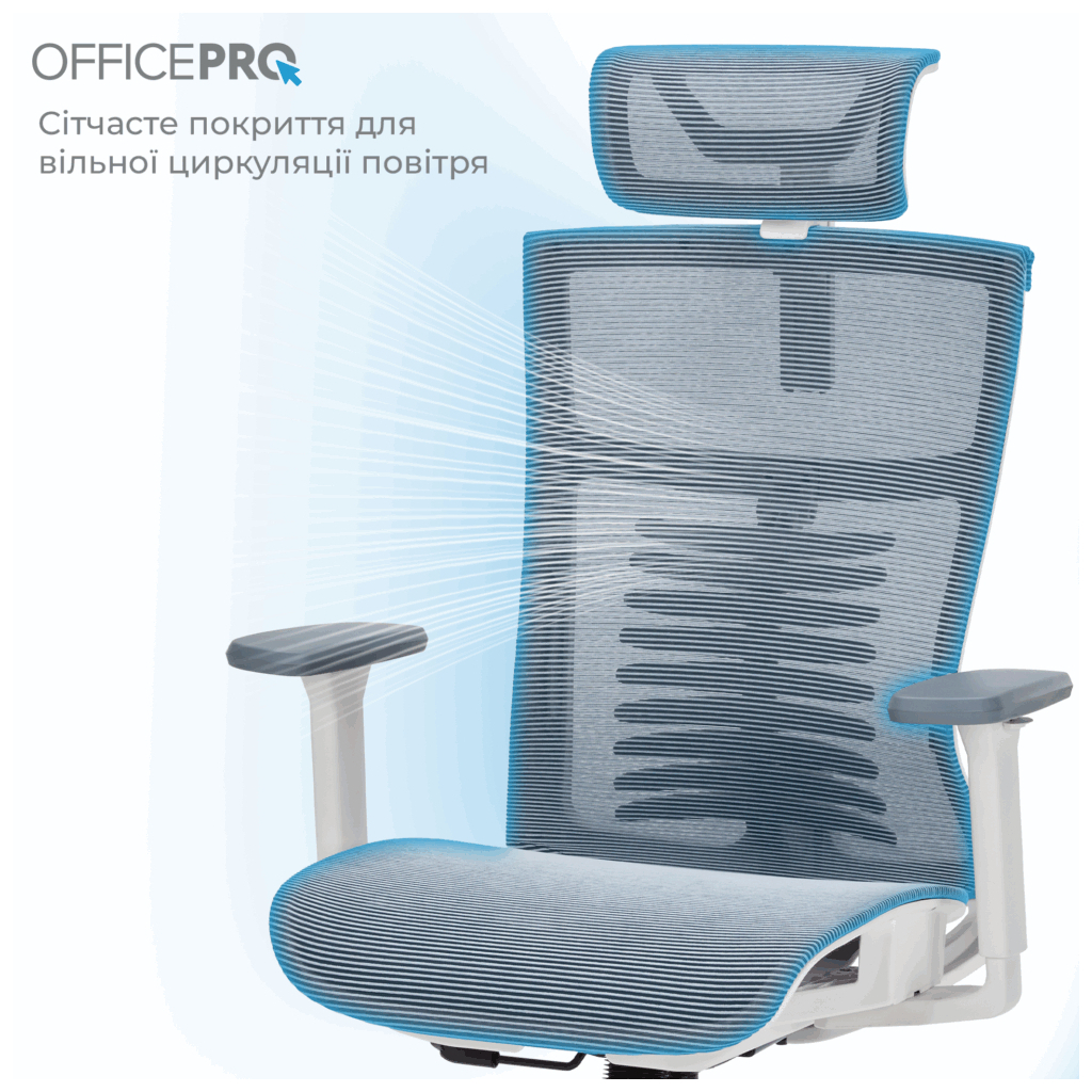 Офісне крісло OfficePro Balance OC620-W-DG-DG (OC620-W-DG-DG) - зображення 6