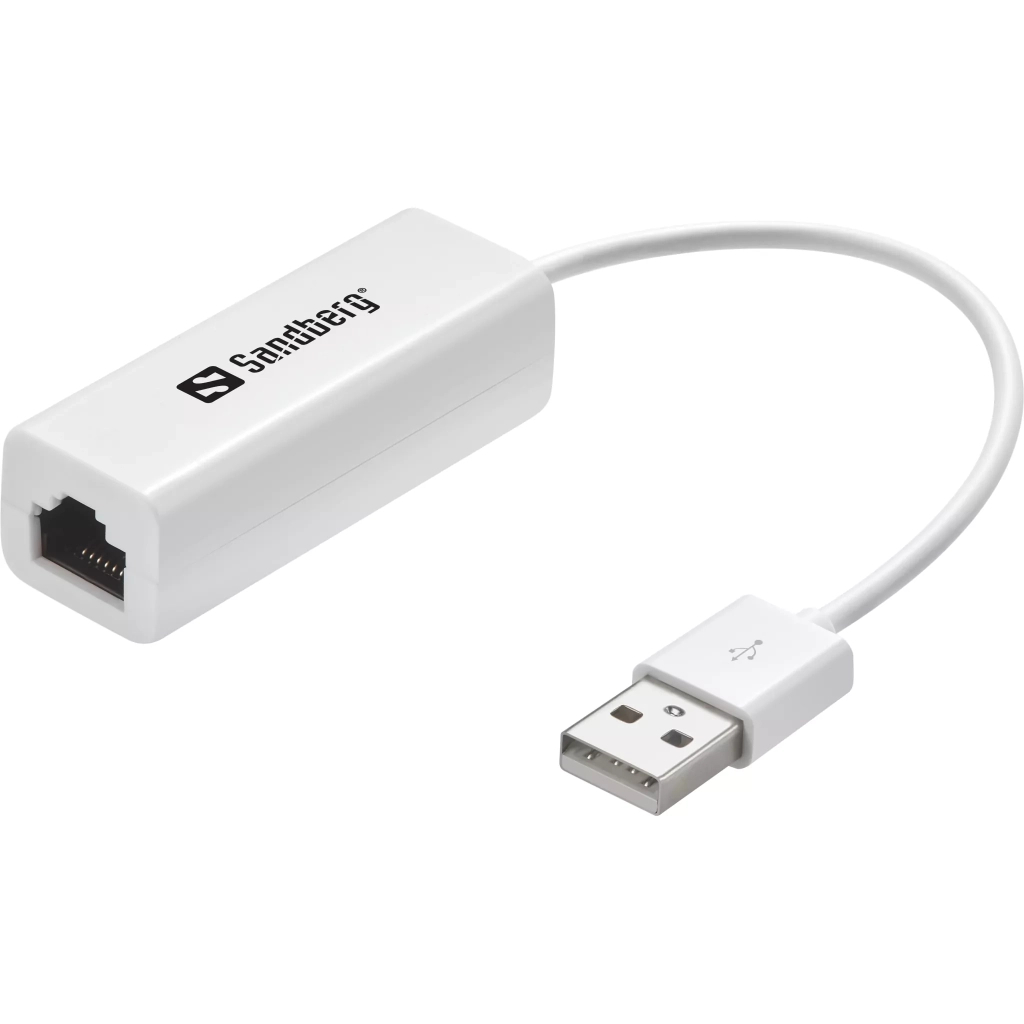 Перехідник USB 2.0 AM to RJ45 Ethernet 1000Mbps Sandberg (133-78) - зображення 1